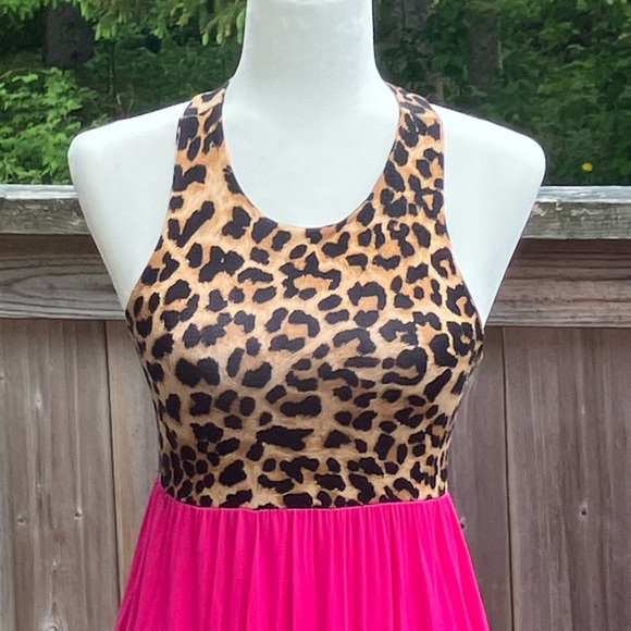 Gorgeous Leopard/Hot Pink Maxi Dress - Picture 2 of 8